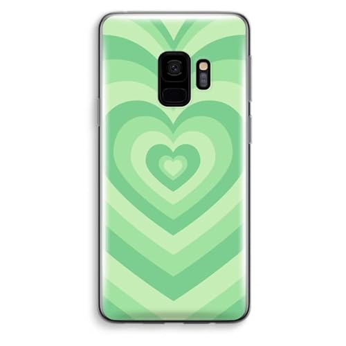 Case Company.® - Samsung Galaxy S9 Handyhülle - Herz Grün - Silikon Handyhülle - Schutz für alle Seiten und Bildschirmrand von Case Company.