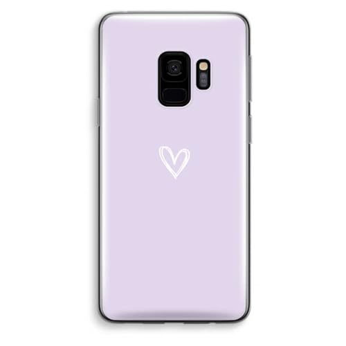 Case Company.® - Samsung Galaxy S9 Handyhülle - Kleines Herz violett - Silikon Handyhülle - Schutz für alle Seiten und Bildschirmrand von Case Company.