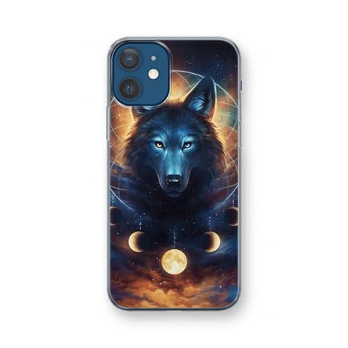 Case Company.® - iPhone 12 Handyhülle - Wolf Dreamcatcher - Silikon Handyhülle - Schutz für alle Seiten und Bildschirmrand von Case Company.
