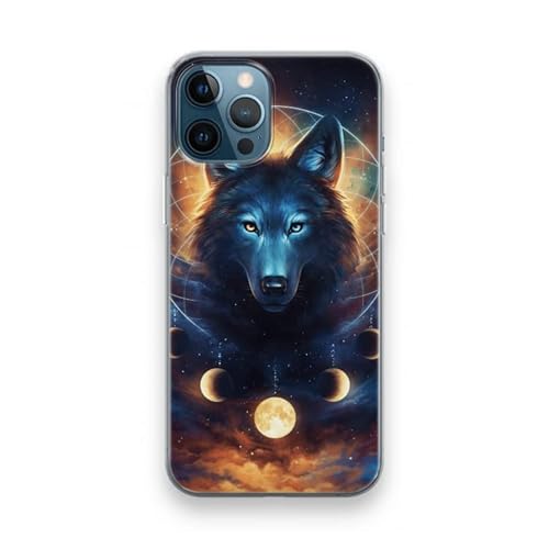 Case Company.® - iPhone 12 Pro Handyhülle - Wolf Dreamcatcher - Silikon Handyhülle - Schutz für alle Seiten und Bildschirmrand von Case Company.