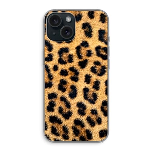Case Company.® - iPhone 15 Handyhülle - Leopard - Silikon Handyhülle - Schutz für alle Seiten und Bildschirmrand von Case Company.