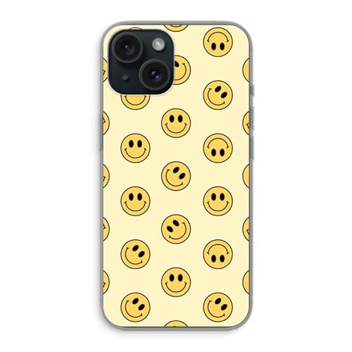 Case Company.® - iPhone 15 Handyhülle - Smiley N°2 - Silikon Handyhülle - Schutz für alle Seiten und Bildschirmrand von Case Company.