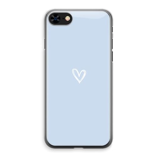 Case Company.® - iPhone 8 Handyhülle - Kleines Herz Blau - Silikon Handyhülle - Schutz für alle Seiten und Bildschirmrand von Case Company.