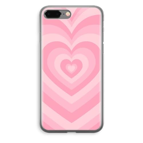 Case Company.® - iPhone 8 Plus Handyhülle - Herz Rose - Silikon Handyhülle - Schutz für alle Seiten und Bildschirmrand von Case Company.
