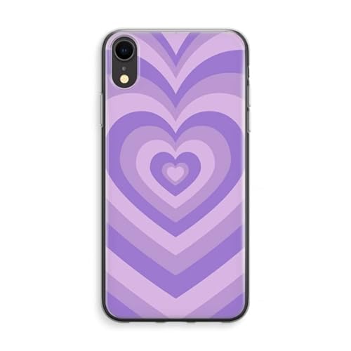 Case Company.® - iPhone XR Handyhülle - Herz Lila - Silikon Handyhülle - Schutz für alle Seiten und Bildschirmrand von Case Company.