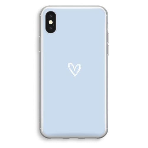 Case Company.® - iPhone XS Handyhülle - Kleines Herz Blau - Silikon Handyhülle - Schutz für alle Seiten und Bildschirmrand von Case Company.