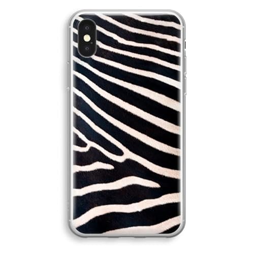 Case Company.® - iPhone XS Handyhülle - Zebra - Silikon Handyhülle - Schutz für alle Seiten und Bildschirmrand von Case Company.