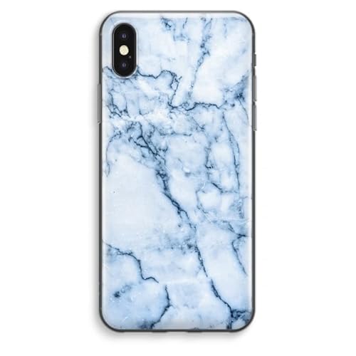 Case Company.® - iPhone XS Max Handyhülle - Blauer Marmor - Silikon Handyhülle - Schutz für alle Seiten und Bildschirmrand von Case Company.