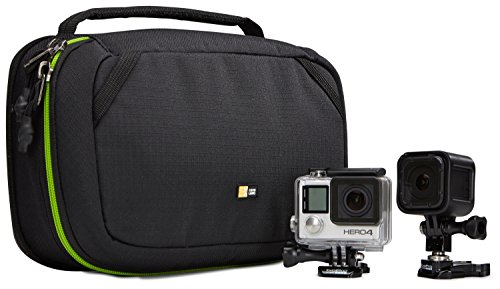 Case Logic KONTRAST Action Cam Case Kameratasche für GoPro etc. (inkl. herausnehmbarem Zubehörfach) schwarz/grün von Case Logic