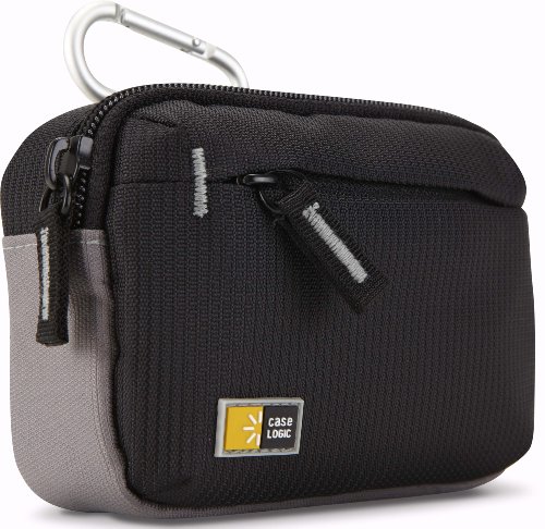 Case Logic TBC303K Camera Bag M Kamera-/Camcorder-Tasche inkl. Gürtelschlaufe/Karabiner schwarz/grau von Case Logic