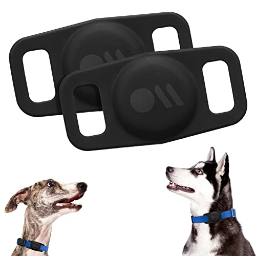 Case-Mate Airtag-Hundehalsband-Halter, wasserabweisend, Airtag-Halter, Hundemarke, leicht, schützende Airtag-Hülle für Hundehalsband, Airtag-Schlaufe, kompatibel mit Katzen-/Hundehalsbändern, Schwarz, von Case-Mate