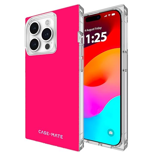 Case-Mate BLOX iPhone 15 Pro Hülle – Neon Wassermelone [3,6 m Fallschutz] [Kompatibel mit MagSafe] Magnetische Abdeckung mit quadratischen Kanten für iPhone 15 Pro 6,1 Zoll, Kratzfest, stoßdämpfend, von Case-Mate