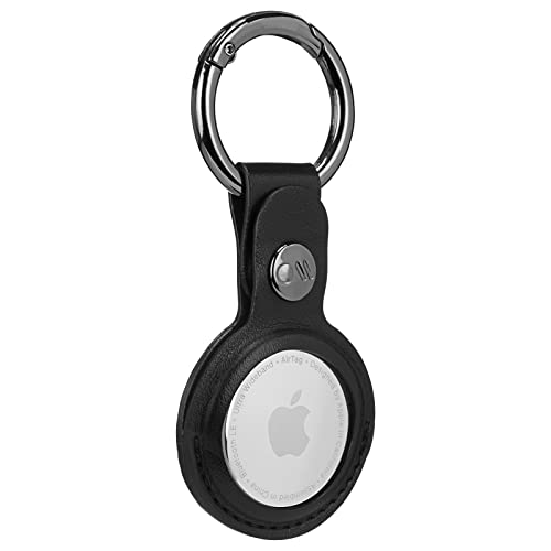 Case-Mate Clip Ring Schlüsselanhänger für Apple AirTags Hülle [Anti-Kratzer AirTags Zubehör | Stoßfest | Schützende AirTag Hülle inklusive Ersatz Schlüsselanhänger] - Schwarz von Case-Mate