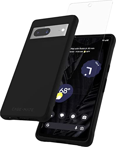 Case-Mate Google Pixel 7A Schutzhülle mit Displayschutzfolie (FlexiShield) [3,6 m Fallschutz] – Tough Black von Case-Mate