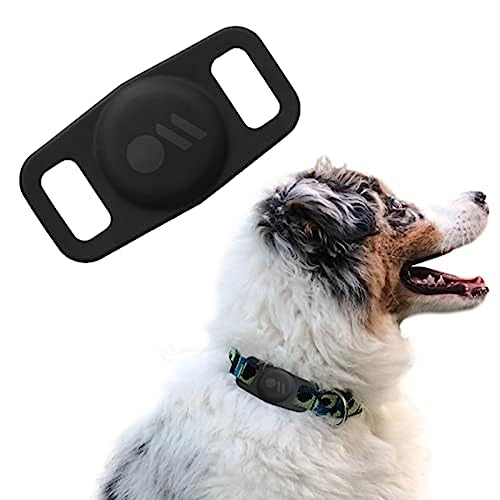 Case-Mate Halterung für Apple Air-Tags Hundehalsband [Kratzfeste Haustierhalsband Hülle | Air-Tag Hundehalsband | Schützende Air-Tag Hülle Hund | Air-Tag Anhänger Hund / Katze] - Schwarz von Case-Mate