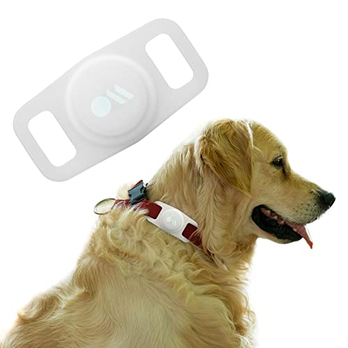 Case-Mate Halterung für Apple Air-Tags Hundehalsband [Kratzfeste Haustierhalsband Hülle | Air-Tag Hundehalsband leuchtend |Schützende Air-Tag Hülle Hund] - Transparent/Im Dunkeln Leuchtend von Case-Mate