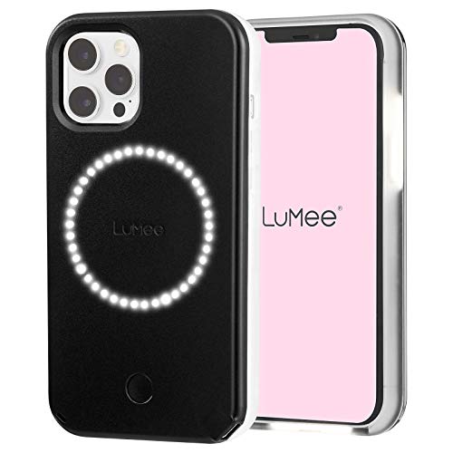 Case-Mate LuMee Halo Light Up Selfie Schutzhülle für iPhone 12 und iPhone 12 Pro (5G) - Front- & Rückbeleuchtung - 6,1 Zoll - Mattschwarz von Case-Mate
