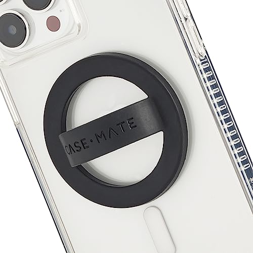 Case-Mate Magnetic Phone Grip (Loop Grip) - Magnetic Phone Ring Holder - Removable Soft MagSafe iPhone Holder - for iPhone 14 Pro Max / 14 Pro / 14 Plus / 14/13 Pro Max / 13 Pro / 13/12 - Black von Case-Mate
