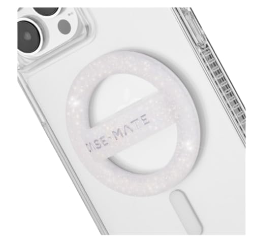 Case-Mate Magnetischer Handygriff [Schlaufengriff] Abnehmbarer magnetischer Handy-Ringhalter für die Hand – Weiche, Ultradünne Faltbare MagSafe Handyhalterung für iPhone 14 Pro Max/13 Pro Max- Sparkle von Case-Mate