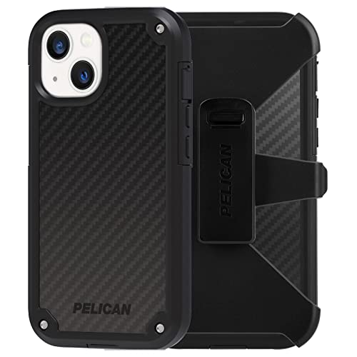 Pelican Case-Mate Shield Series Kevlar Schutzhülle für iPhone 13, schlankes Design, 6,4 m Fallschutz, 15,4 cm (6,1 Zoll) Kevlar von Pelican
