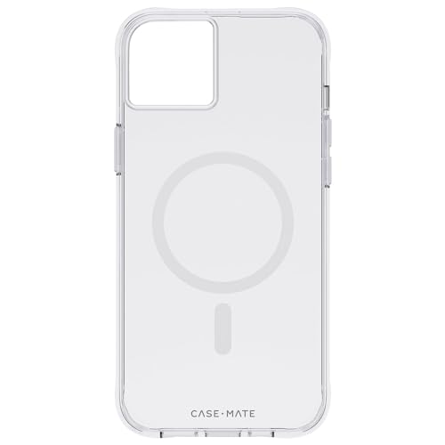 Case-Mate Robuste Schutzhülle für iPhone 15 Plus / 14 Plus 6,7 Zoll – Klar [3 m Fallschutz] [Kompatibel mit MagSafe] Magnetische Handyhülle, stoßfeste Abdeckung mit Anti-Vergilbung,, CM049408-V15P von Case-Mate