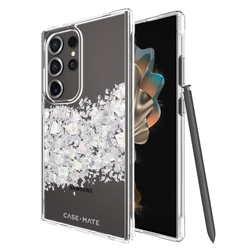 Case-Mate Schutzhülle für Samsung Galaxy S24 Ultra, 17,3 cm, 3,6 m Fallschutz, kabelloses Laden, Perlmutt-Handyhülle für Samsung Galaxy S24 Ultra, luxuriös, glitzernd, Kratzfest, stoßfest, schlank Case-Mate Schutzhülle für Samsung Galaxy S24 Ultra, 17,3 cm, 3,6 m Fallschutz, kabelloses Laden, Perlmutt-Handyhülle für Samsung Galaxy S24 Ultra, luxuriös, glitzernd, Kratzfest, stoßfest, schlank von Case-Mate