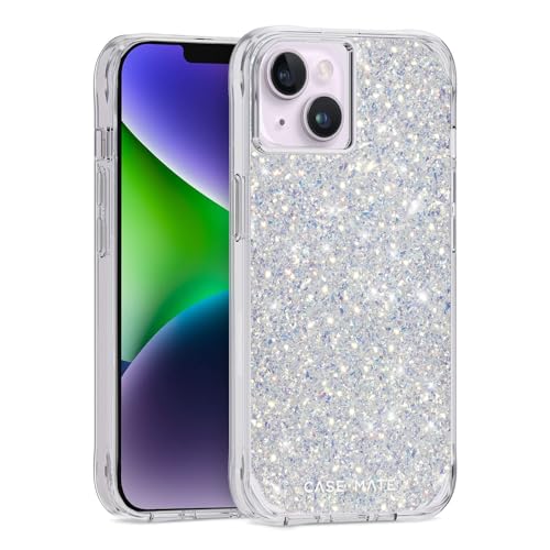 Case-Mate Schutzhülle für iPhone 15 Plus/14 Plus, 17 cm (6,7 Zoll), Funkeln Stardust [3 m Fallschutz] [kabelloses Laden kompatibel] Luxus-Hülle mit süßem Glitzer, kratzfest, stoßdämpfend, schlank von Case-Mate