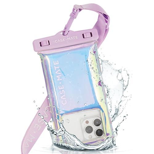 Case-Mate Schwimmende wasserdichte Handyhülle, IP68, Touchscreen-kompatibel, passend für Handys bis zu 17,3 cm (6,8 Zoll), mit Umhängeband für iPhone 15 Pro Max/14 Pro Max/13 Pro Max/12/S24 Ultra, von Case-Mate