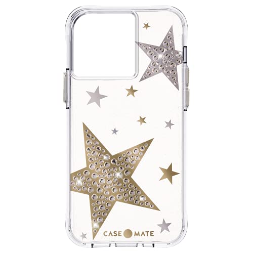 Case-Mate Sheer Superstar Case Schutzhülle kompatibel mit Apple iPhone 13 Hülle Glitzer [Stoßfest | Sterne-Design | Anti-Kratzer | Fallschutz bis zu 3 m | Gepolsterte Ecken] von Case-Mate