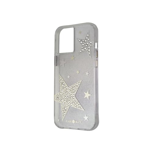 Case-Mate Sheer Superstar – Schutzhülle für iPhone 12 Pro Max (5G) – erhöhte Strasssteine – 3 m Fallschutz – antimikrobiell – 17 cm (6,7 Zoll) – durchsichtiger Superstar von Case-Mate