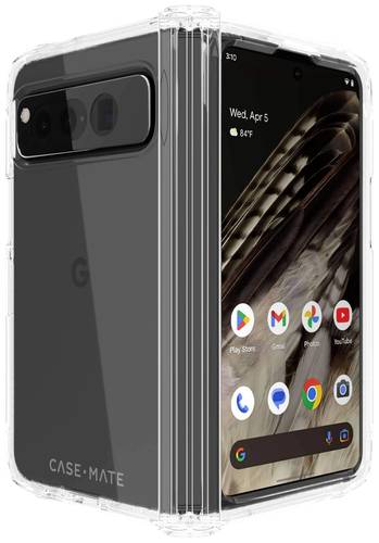 Case-Mate Tough Clear Plus Case Backcover Google Pixel Fold Transparent Stoßfest, Induktives Laden von Case-Mate