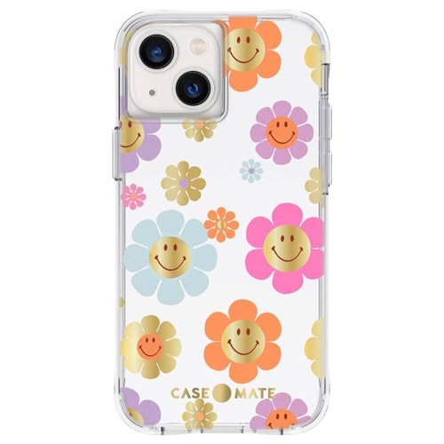 Case-Mate - Tough Prints – Schutzhülle für iPhone 13 Mini – Goldfolien-Elemente – 3 m Fallschutz – Retro Blumen Case-Mate - Tough Prints – Schutzhülle für iPhone 13 Mini – Goldfolien-Elemente – 3 m Fallschutz – Retro Blumen von Case-Mate