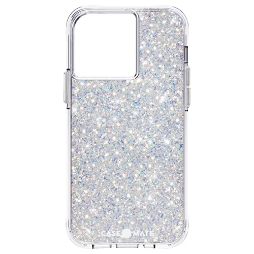 Case-Mate Twinkle Case Schutzhülle kompatibel mit Apple iPhone 13 Pro Hülle Glitzer [Stoßfestes iPhone 13 Pro Case | Antimikrobiell | Fallschutz bis zu 3 Meter | Schillernd] - Stardust/Silber von Case-Mate