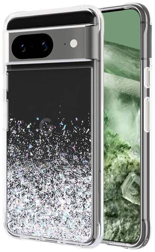 Case-Mate Twinkle Ombre Case Backcover Google Pixel 8 Transparent, Glitter Stoßfest, Induktives Lad von Case-Mate