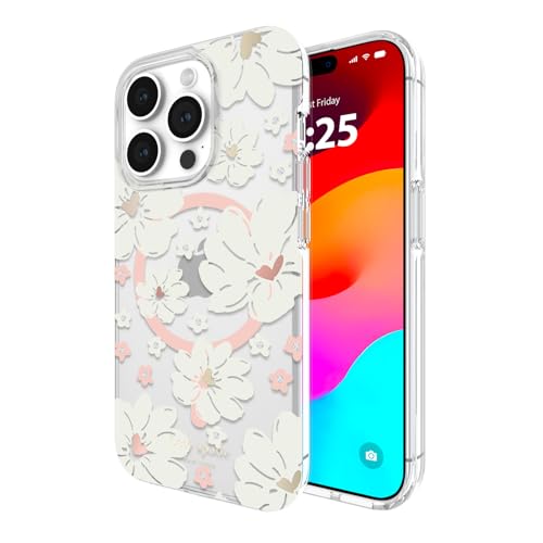 Kate Spade New York Case-Mate iPhone 15 Pro Hülle, Kompatibel mit Mag Safe - Classic Peony von Kate Spade New York