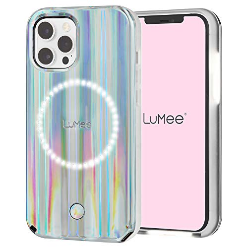 LuMee Halo Selfie-Schutzhülle für iPhone 12 und iPhone 12 Pro (5G) – Holografische Vorder- und Rückbeleuchtung – 15,5 cm (6,1 Zoll) – holografisch von Case-Mate