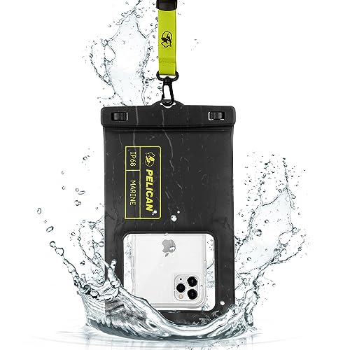 Pelican Marine – IP68 wasserdichte Handyhülle (XL-Größe) – schwimmende wasserdichte Handyhülle – iPhone 15 Pro Max/ 14 Pro Max/ 13 Pro Max/ 12/ S23 Ultra/Pixel 8 – abnehmbares Umhängeband – von Pelican