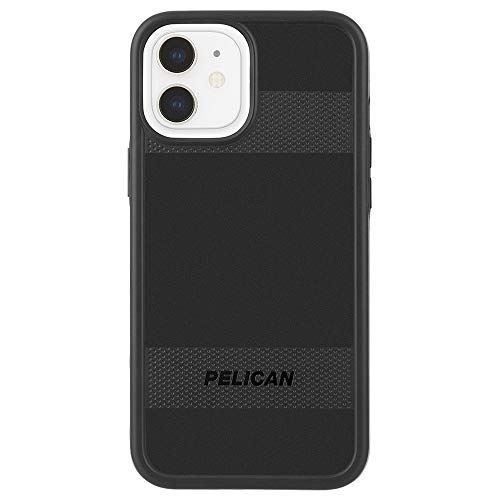 Pelican Protector Series – iPhone 12 Mini Hülle [kabelloses Laden kompatibel] Stoßfänger, robuste Schutzhülle für iPhone 12 Mini [4,5 m mil-Grad-Fallschutz] Slim & Anti-Scratch Tech – Schwarz von Case-Mate