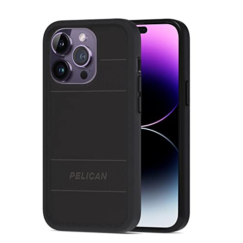 Pelican Protector Series – iPhone 14 Pro Hülle 6,1 Zoll [kompatibel mit MagSafe] magnetische Handyhülle mit Anti-Kratz-Technologie [4,1 m MIL-Grade Fallschutz] Schutzhülle für iPhone 14 Pro – Schwarz von Pelican