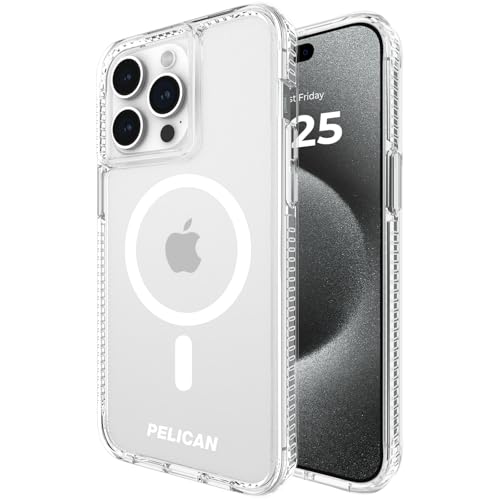 Pelican Protector Series – iPhone 15 Pro Max Hülle 6,7 Zoll [kompatibel mit MagSafe] Magnetische Handyhülle mit Anti-Kratz-Technologie [4,8 m MIL-Grade Fallschutz] Anti-Yellow Cover für iPhone 15 Pro von Pelican