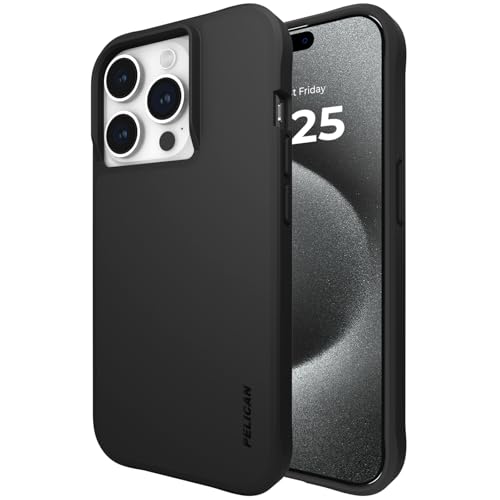 Pelican Ranger Series - iPhone 15 Pro Hülle/case 6.7" [Kabellose Aufladung kompatibel] Schützende Handyhülle mit Anti-Kratz Tech [15FT MIL-Grade Drop Schutz] - Abdeckung für iPhone 15 Pro - Schwarz von Case-Mate