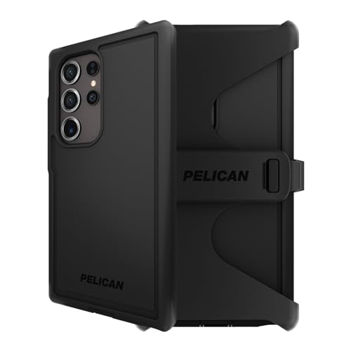 Pelican Voyager – Samsung Galaxy S24 Ultra Hülle [6,8 Zoll] [5,5 m MIL-STD Fallschutz] [kabelloses Laden] Robuste Handyhülle für Samsung Galaxy S24 Ultra mit Gürtelclip Holster Ständer – Anti-Kratzer von Pelican