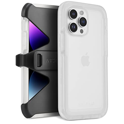 Pelican Voyager Series – iPhone 14 Pro Hülle 15,5 cm (6,1 Zoll) [kabelloses Laden kompatibel] [Anti-Gelb] Robuste Handyhülle mit Gürtelclip Holster Kickstand [18FT Military Grade Fallschutz] – von Case-Mate