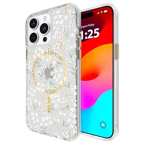 Rifle Paper Co. iPhone 15 Pro Max Hülle [kompatibel mit MagSafe] [3,6 m Fallschutz] Niedliche iPhone-Hülle 6,7 Zoll mit Blumenmuster, kratzfeste Technologie, stoßfestes Material, schmale Passform – von Case-Mate
