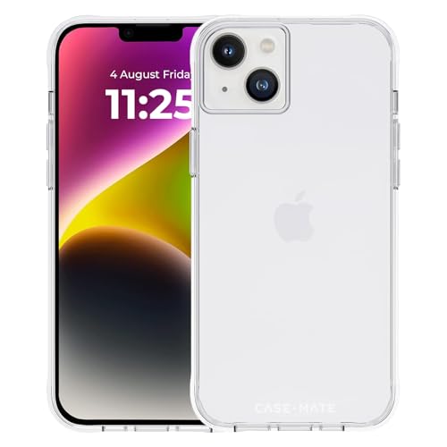 case-mate Tough Clear Case Schutzhülle kompatibel mit Apple iPhone 14 Plus Hülle Durchsichtig [Erhöhte Kanten für Display- und Kameraschutz | 3 m Fallschutz | Anti-Vergilbung] - Transparent von Case-Mate