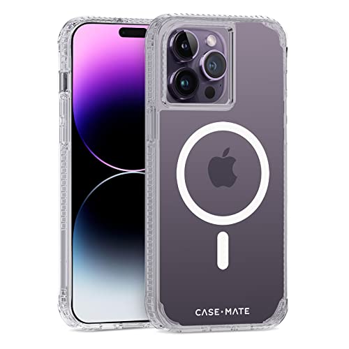 case-mate Tough Clear Plus MagSafe Case Schutzhülle kompatibel mit Apple iPhone 14 Pro Max Hülle Durchsichtig [Recyceltes Material | 4,5 m Fallschutz | Integrierter MagSafe-Ring] - Transparent von Case-Mate