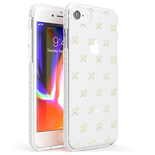 Case Warehouse Bichon Frise Hund Muster Klar Impact Hülle kompatibel mit iPhone 7/8 / SE TPU Schutz Light Phone Tasche mit Haustier Hündchen Rasse Tier Design von Case Warehouse