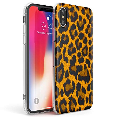 Case Warehouse Brown-Leopard-Druck Schutz Gummi Handyhülle für iPhone XS MAX Slim TPU Bumper Tierdruck Gepard Nederdel Wild Braun von Case Warehouse