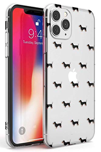 Case Warehouse Dachshund-Muster-Raum Slim Hülle kompatibel mit iPhone 11 Pro Max TPU Schutz Light Phone Tasche mit Haustier Weiner Dog Doxie Hündchen Rasse von Case Warehouse
