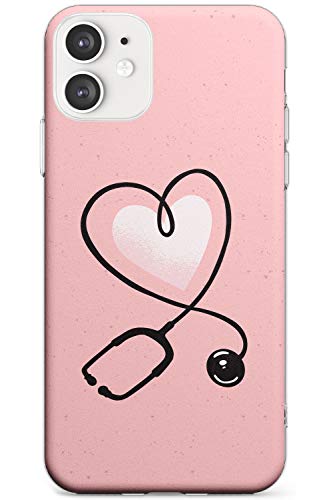 Case Warehouse Medizinischer Inspired Stethoskop Herz Slim Hülle kompatibel mit iPhone 11 TPU Schutz Light Phone Tasche mit Krankenschwester Pflege Medizin von Case Warehouse